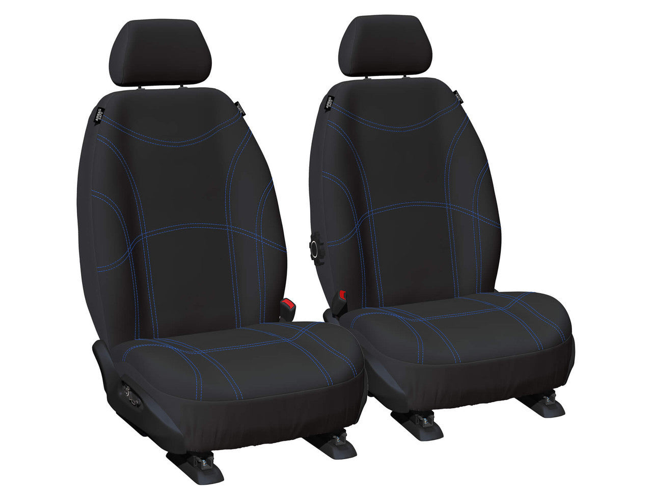 Getaway Neoprene Front Black - Blue Stitch Seat Covers Suits Rav4 50 Series 2019-2025 in Black