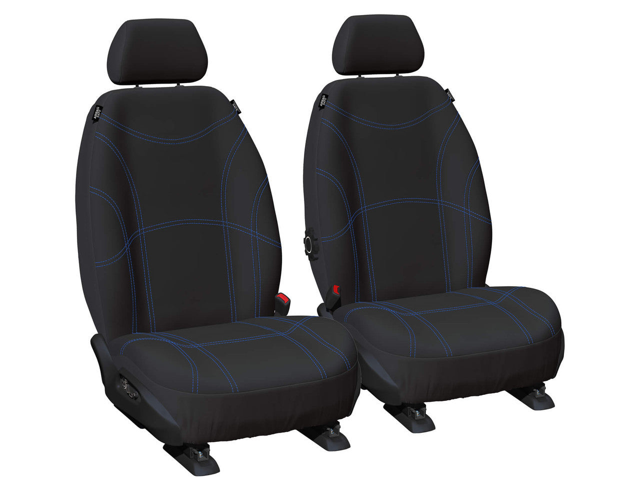 Getaway Neoprene Front Black - Blue Stitch Seat Covers Suits Everest, Ranger 2022 - Current in Blue