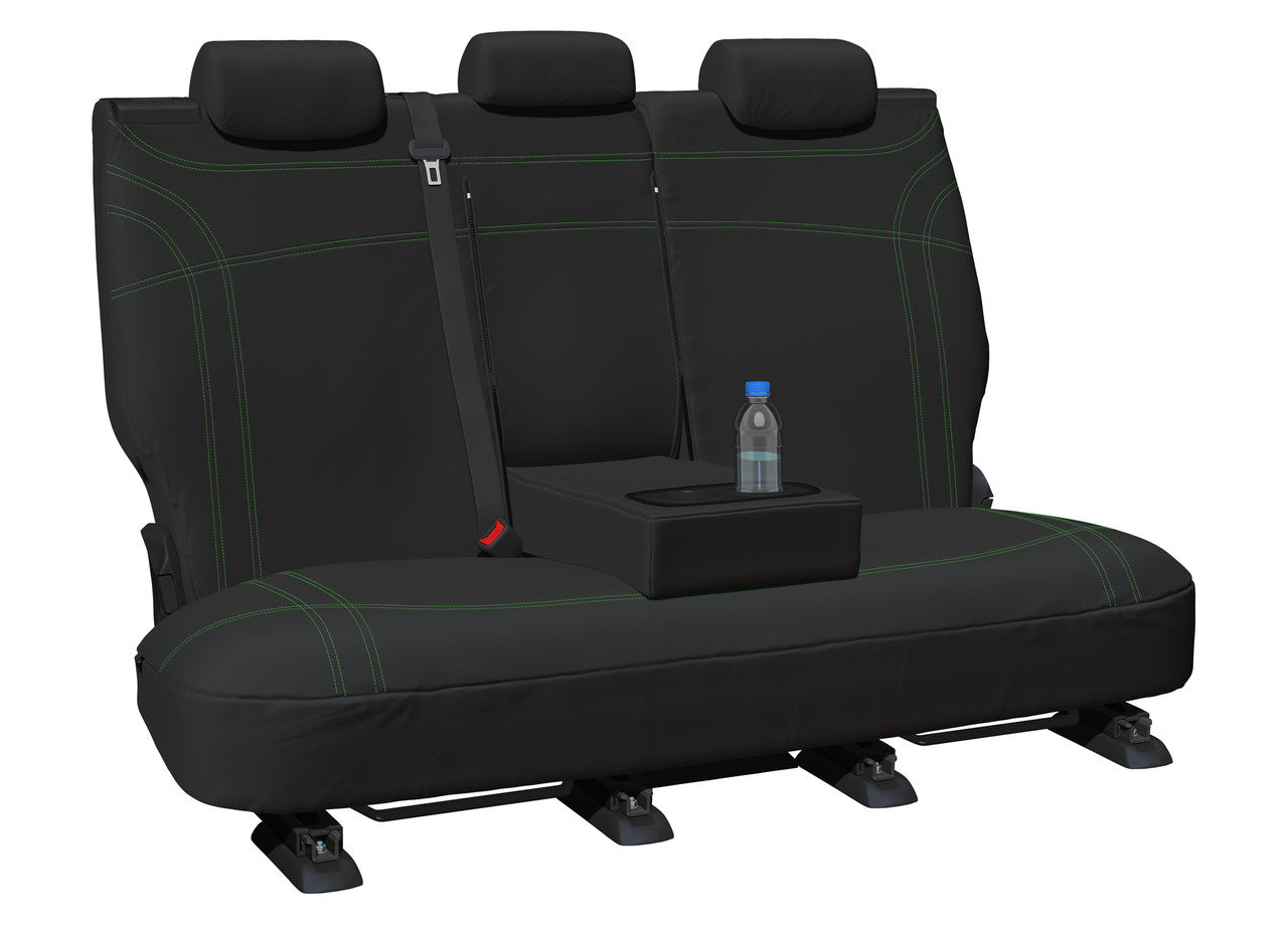 Getaway Neoprene Rear Black - Green Stitch Seat Covers Suits Outback BT 2020-On in Green