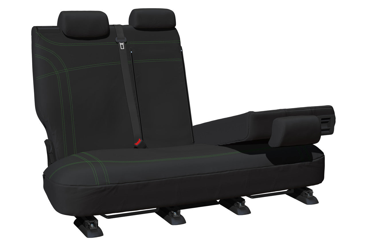 Getaway Neoprene Rear Black - Green Stitch Seat Covers Suits Outback BT 2020-On in Green