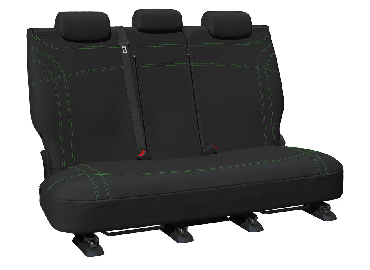 Getaway Neoprene Rear Black - Green Stitch Seat Covers Suits Outback BT 2020-On in Green