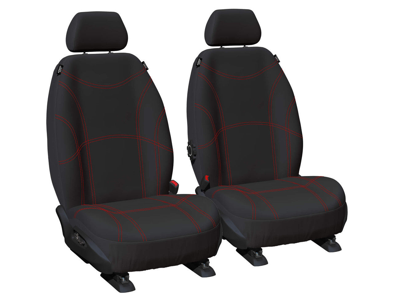 Getaway Neoprene Front Black - Red Stitch Seat Covers Suits CX-30 Mazda3 2019-On in Red