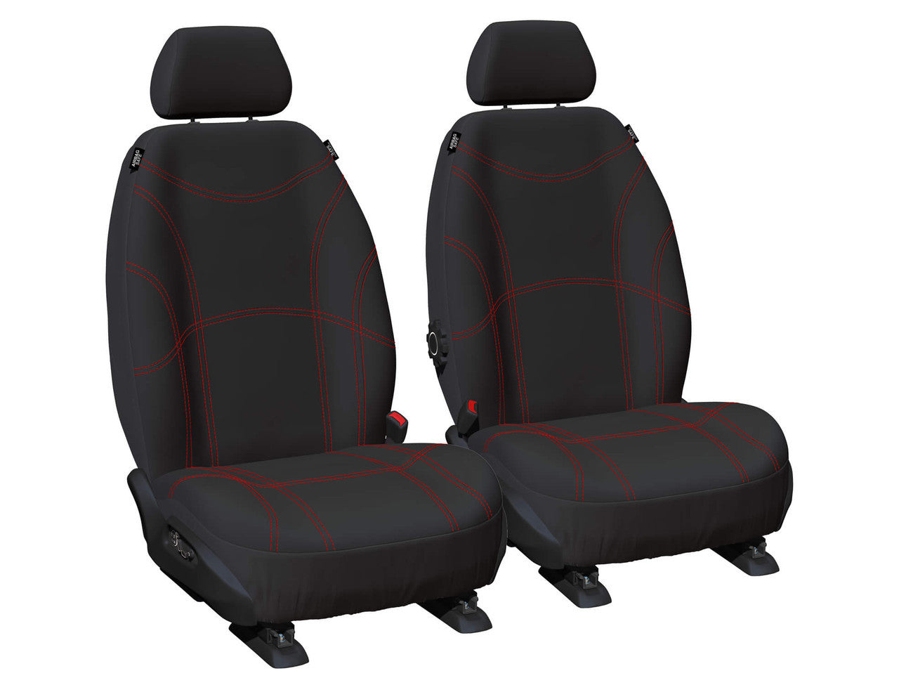 Getaway Neoprene Front Black - Red Stitch Seat Covers Suits CX-5 2017-2023 in Black