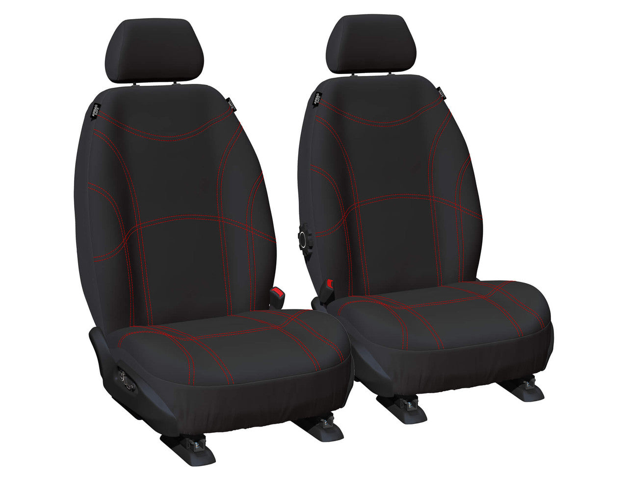 Getaway Neoprene Front Black - Red Stitch Seat Covers Suits BT50 DMax MUX 2020-On in Black