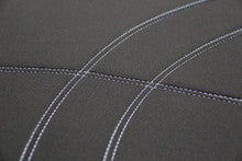 Getaway Neoprene Rear Row 2 Black - Silver Stitch Seat Covers Suits Patrol Y62 2013-On in Silver
