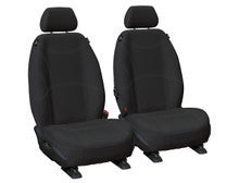 Getaway Neoprene Front Black - Silver Stitch Seat Covers Suits Landcruiser Ute 2016-2025 in Black