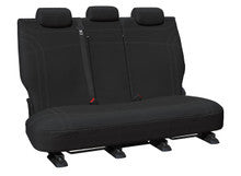 Getaway Neoprene Rear Row 2 Black - Silver Stitch Seat Covers Suits Landcruiser 200 Series 2015-2021 in Silver