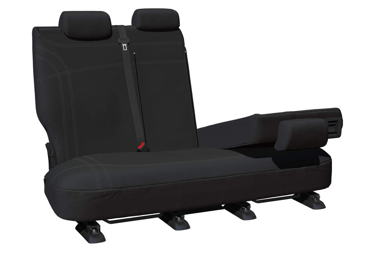 Getaway Neoprene Rear Black - Silver Stitch Seat Covers Suits CX-5 Maxx 2012-2017 in Silver