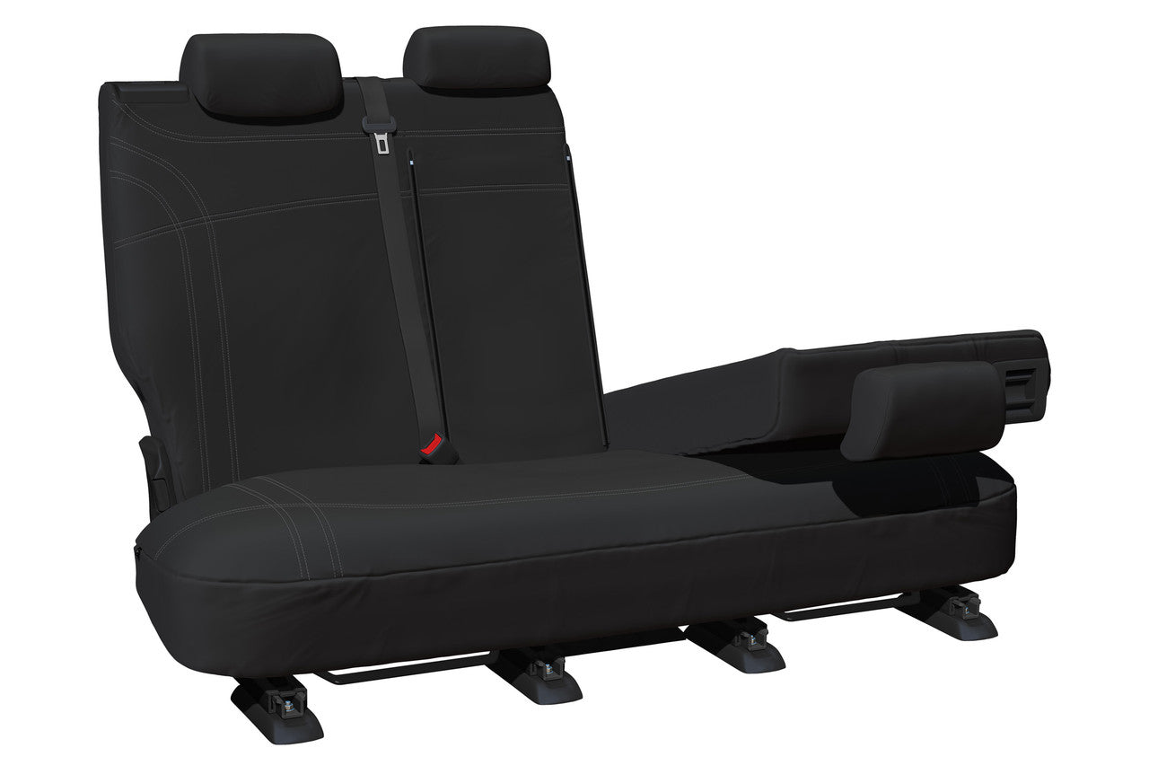 Getaway Neoprene Rear Black - Silver Stitch Seat Covers Suits Eclipse Cross YB 2020-On in Black