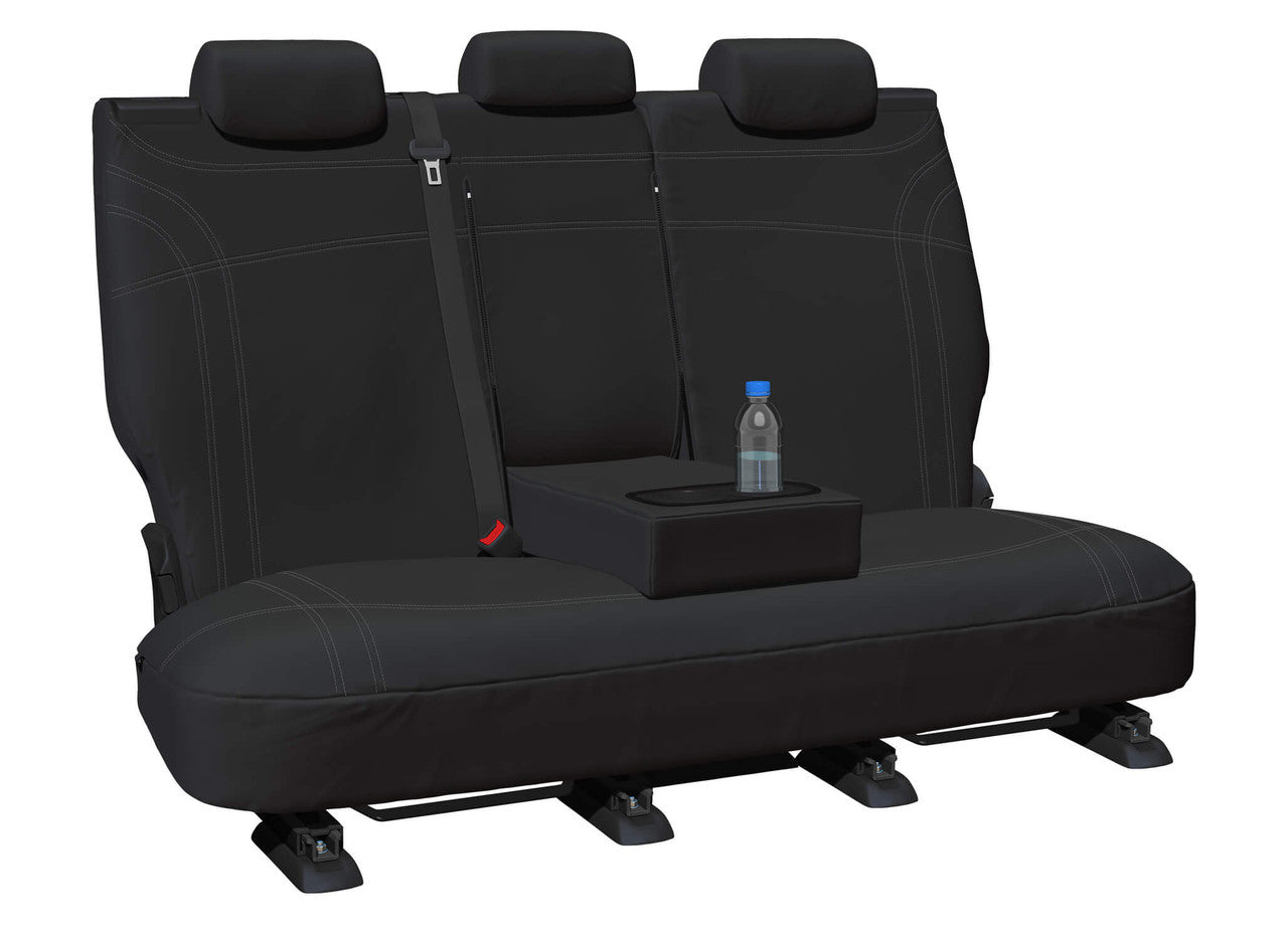 Getaway Neoprene Rear Black - Silver Stitch Seat Covers Suits CX-5 2017-2023 in Silver