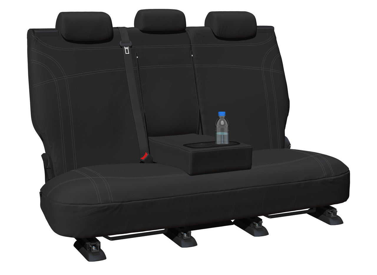 Getaway Neoprene Rear Black - Silver Stitch Seat Covers Suits Impreza Crosstrek in Silver