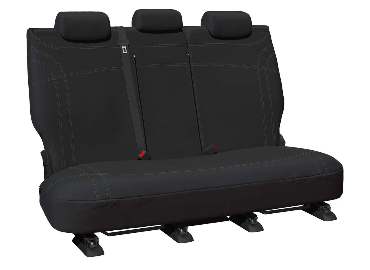 Getaway Neoprene Rear Black - Silver Stitch Seat Covers Suits Impreza XV 2011-2017 in Silver