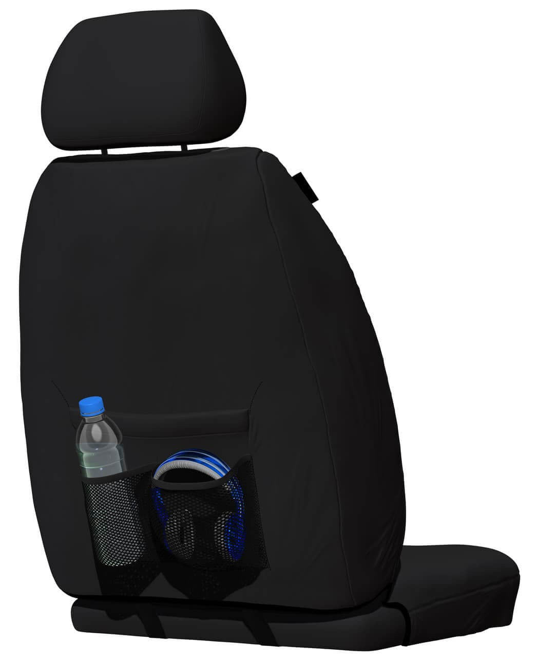 Getaway Neoprene Front Black - Blue Stitch Seat Covers Suits Everest, Ranger 2022 - Current in Black