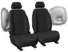 Getaway Neoprene Front Black - Black Stitch Seat Covers Suits Cerato 2018-On in Black