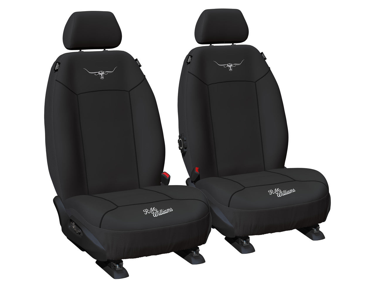 R.M.Williams Canvas Front Seat Covers Suits Everest, Ranger 2022 - Current in Black