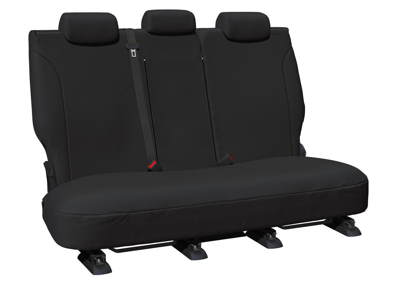 Super Tough Canvas Rear Black Seat Covers Suits Hilux 2015 On in Black