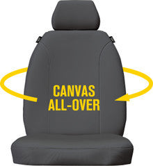 Super Tough Canvas Front Charcoal Seat Covers Suits ILoad 2008-2021 in Charcoal