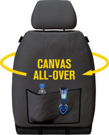 Super Tough Canvas Front Charcoal Seat Covers Suits Triton MV Navara D27 in Charcoal
