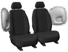 Super Tough Canvas Front Black Seat Covers Suits Everest, Ranger 2022-On in Black