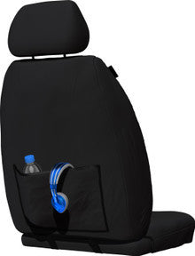Tradies Canvas Front Black Seat Covers Suits Hilux 2005-2015 in Black