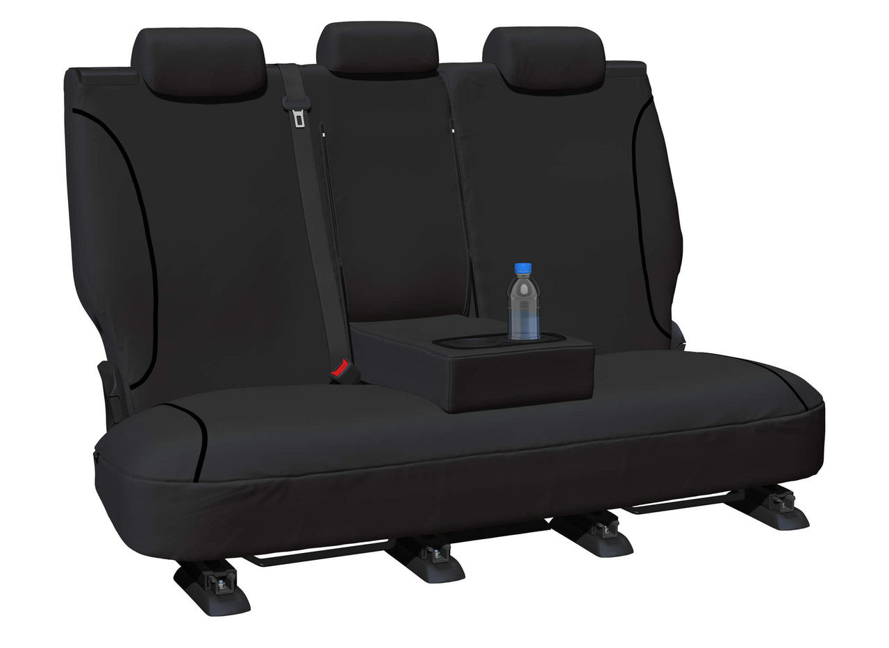 Tradies Canvas Rear Black Seat Covers Suits Hilux 2015-On in Black