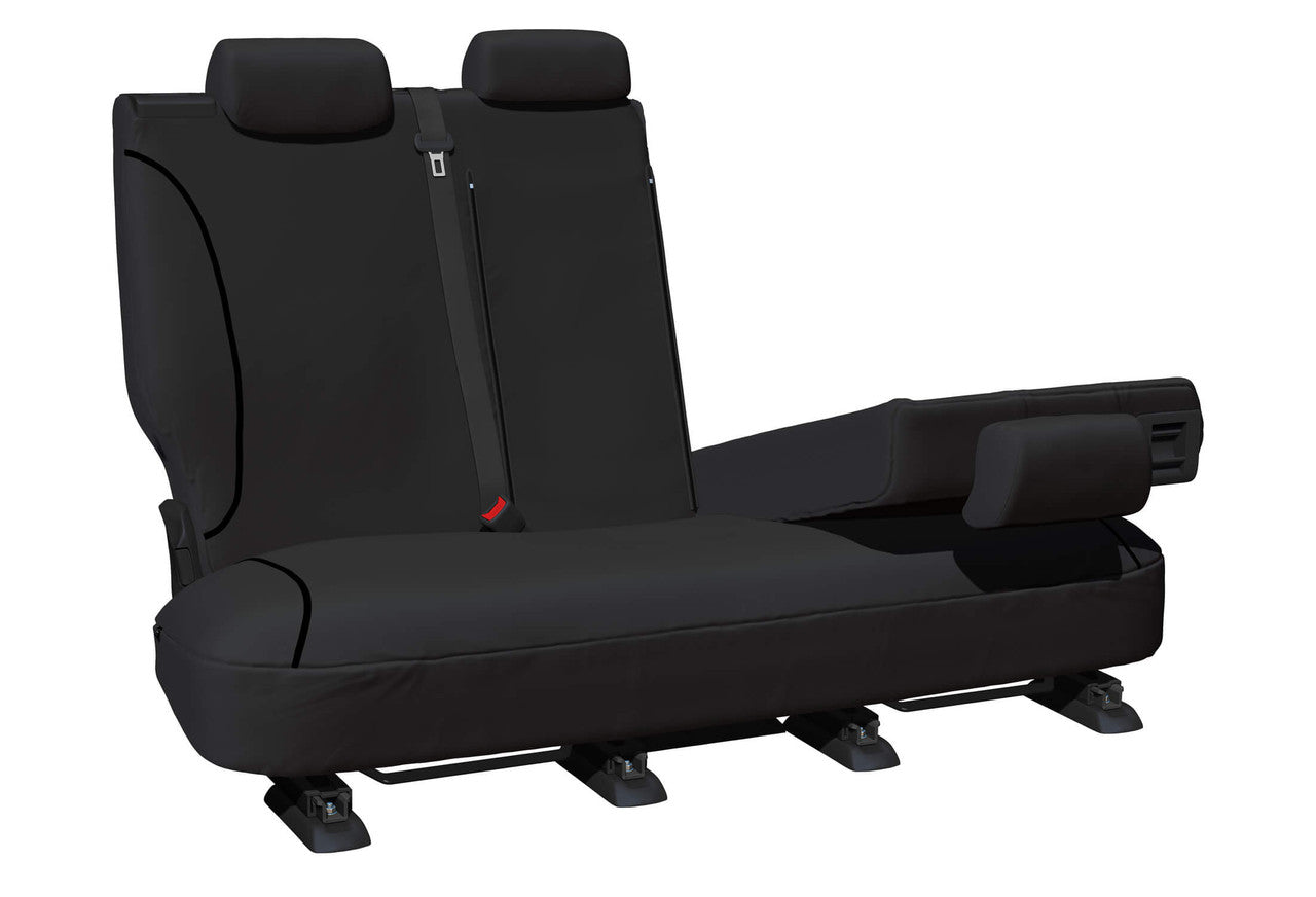 Tradies Canvas Rear Black Seat Covers Suits Ranger BT50 2011-2020 in Black