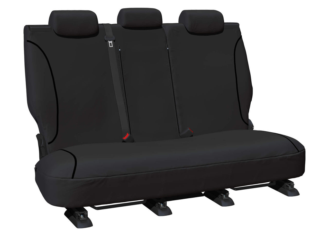 Tradies Canvas Rear Black Seat Covers Suits Navara 2017-2020 in Black