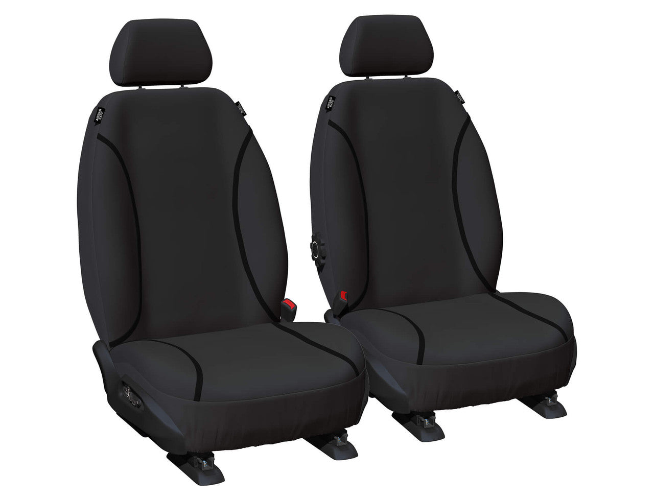 Tradies Canvas Front Black Seat Covers Suits Triton MV Navara D27 in Black