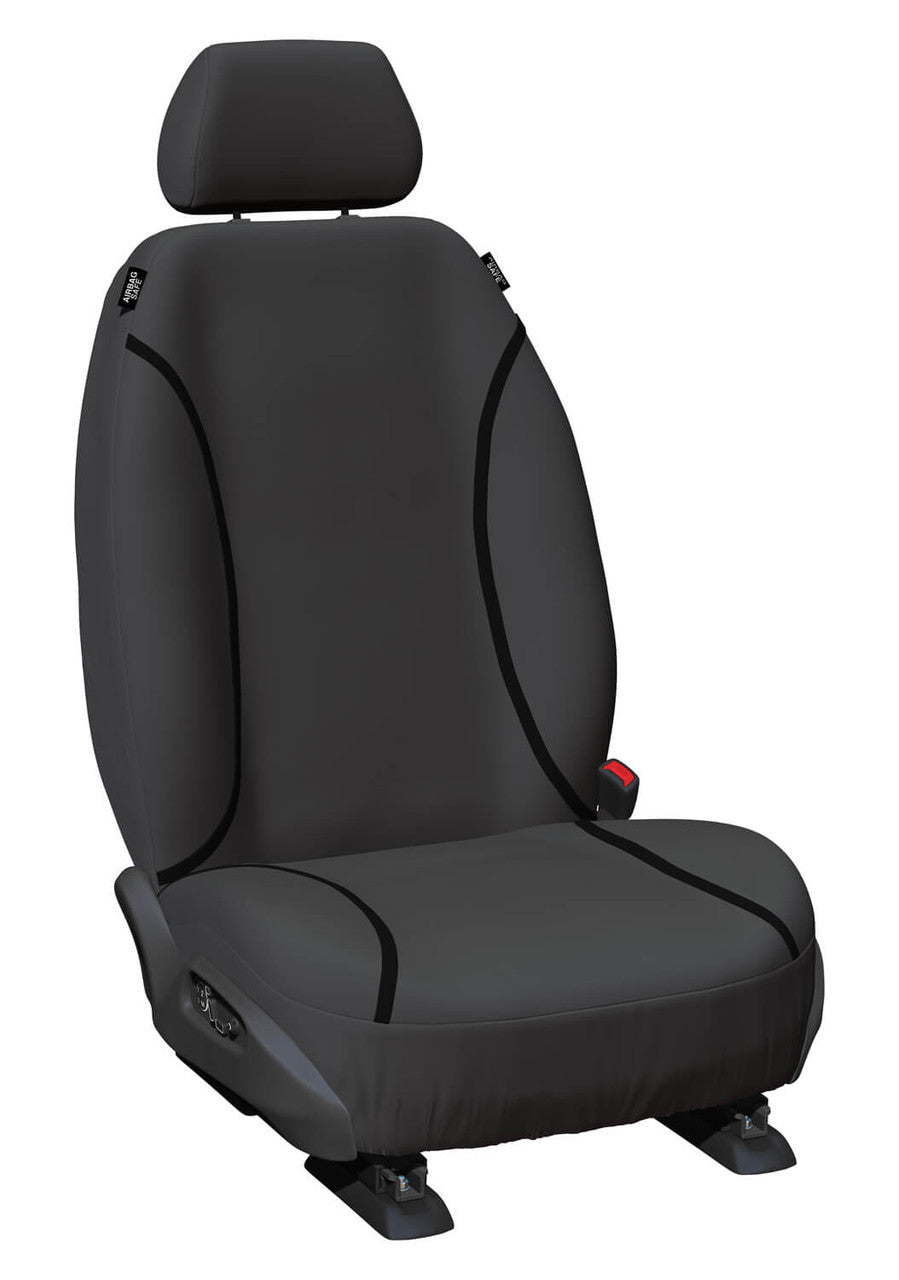 Tradies Canvas Front Grey Seat Covers Suits Triton 2015-2023 in Grey