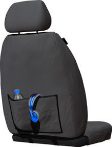 Tradies Canvas Front Grey Seat Covers Suits Hilux 200 Series SR SR4 in Grey