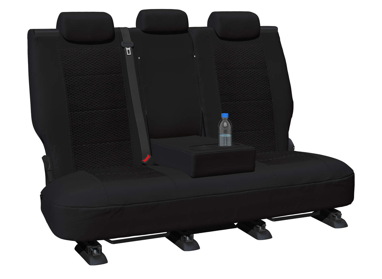 Weekender Jacquard Rear Black Seat Covers Suits Impreza XV 2011-2017 in Black